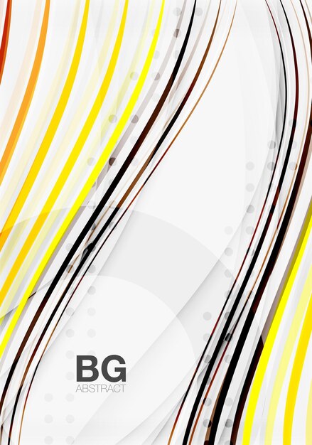 Wave lines abstract background Vector template background for workflow layout diagram number options or web design