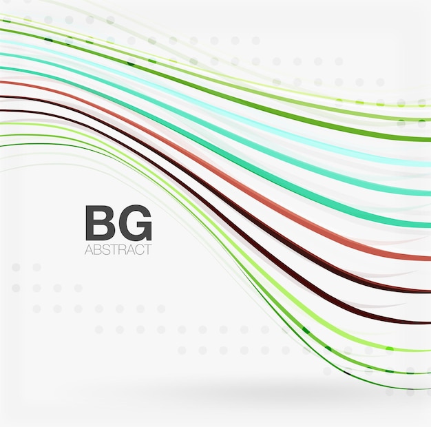Wave lines abstract background Vector template background for workflow layout diagram number options or web design