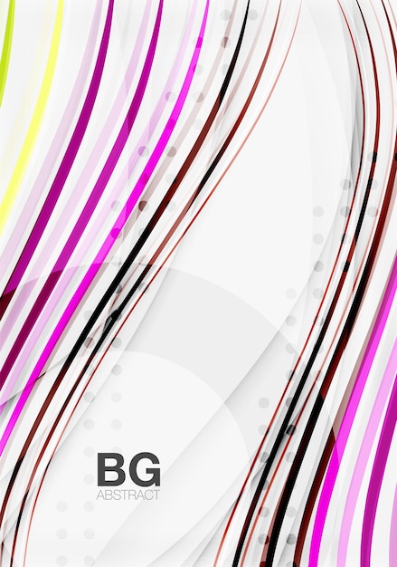 Wave lines abstract background Vector template background for workflow layout diagram number options or web design