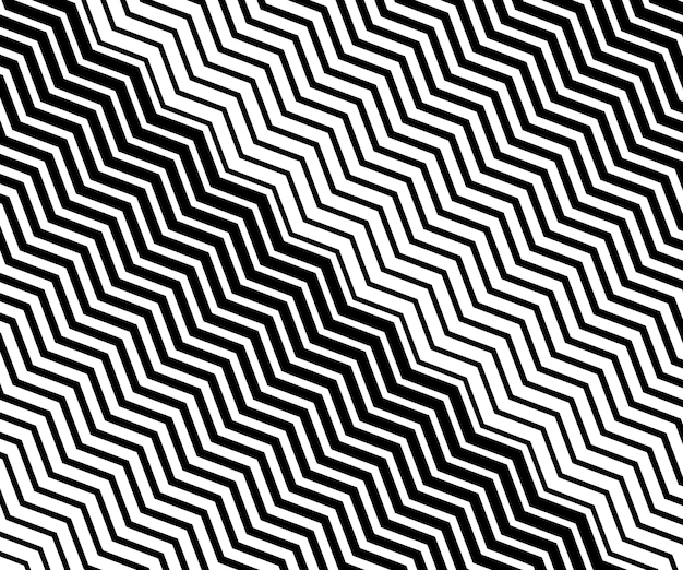 wave zigzag lines pattern black wavy line on white background vector illustration