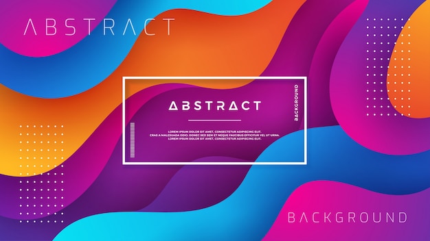 wavy colorful background with 3d style.