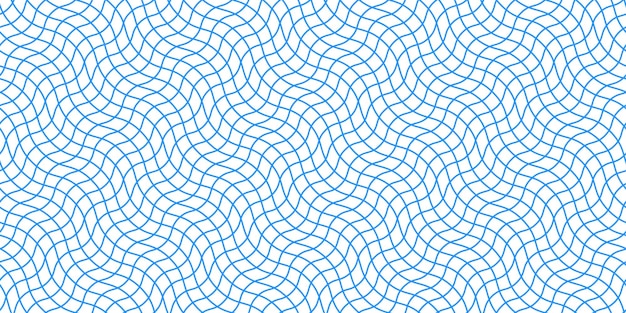 wavy linear background guilloche seamless pattern blue moire ornament design element
