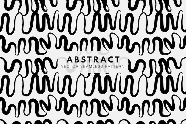 wavy lines brush stroke abstract seamless repeat vector pattern
