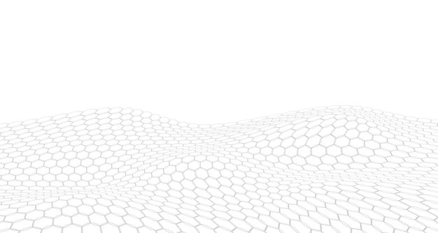 wavy net on white background