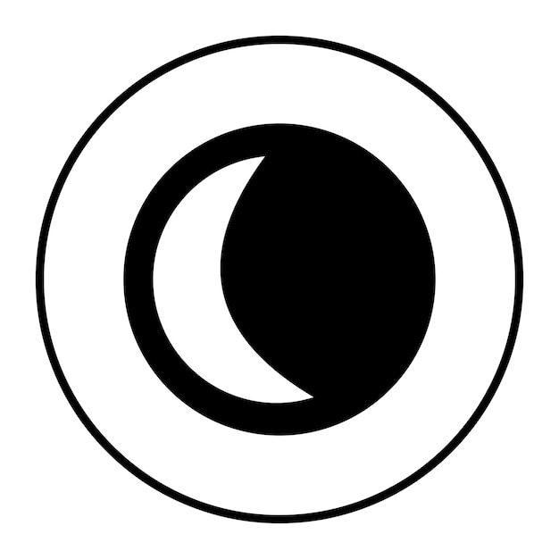 Waxing Moon Vector Illustration