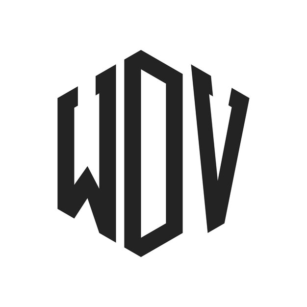 WDV Logo Design Initial Letter WDV Monogram Logo using Hexagon shape