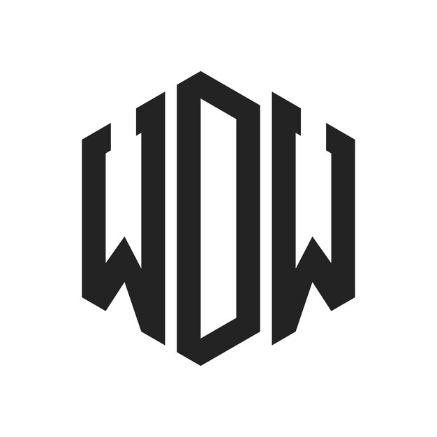 WDW Logo Design Initial Letter WDW Monogram Logo using Hexagon shape