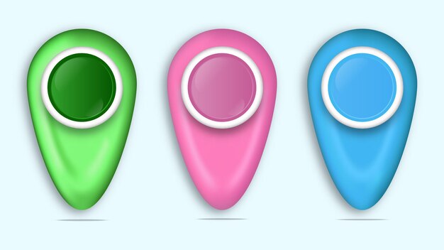 web and social media 3D icons