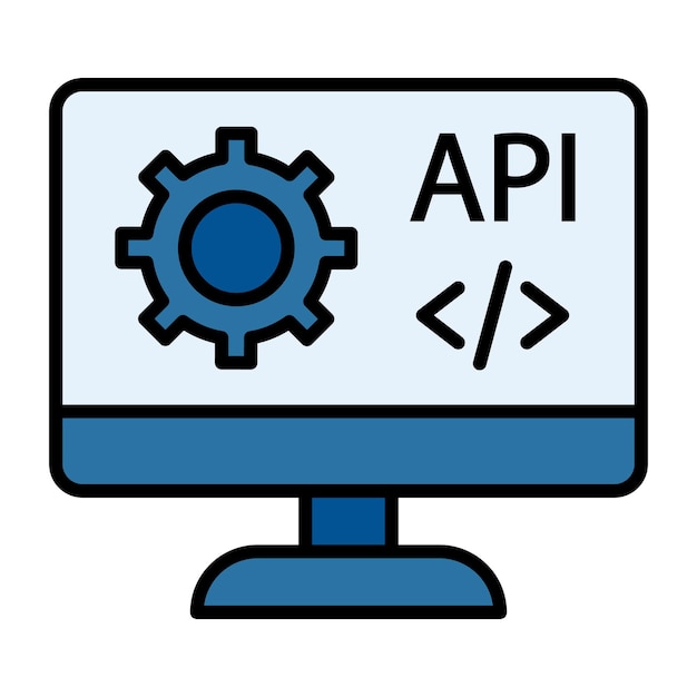 web api flat illustration
