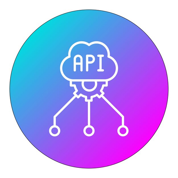 Web API vector icon Can be used for Coding and Development iconset