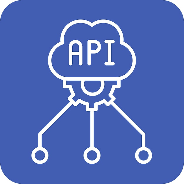 Web API vector icon Can be used for Coding and Development iconset