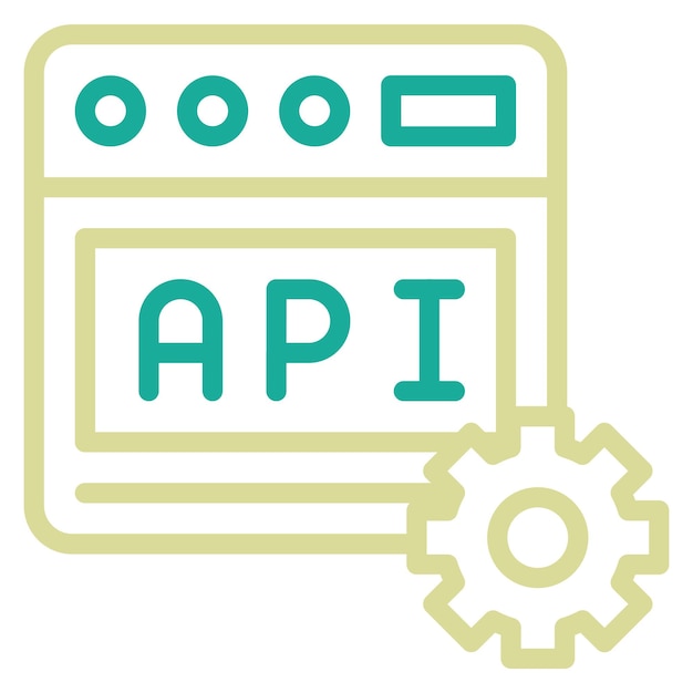 Web API vector icon illustration of Coding and Development iconset
