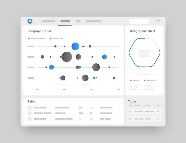 Web app dashboard ui and ux kit elements of infographics use in presentation templates mobile app