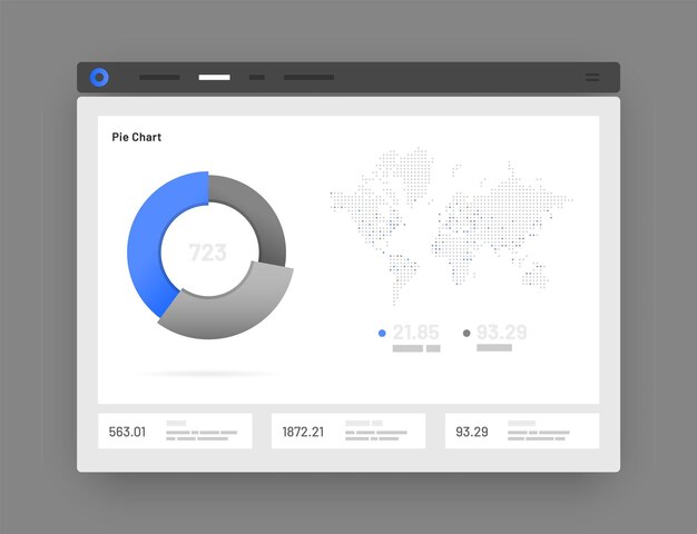 Web app dashboard ui and ux kit elements of infographics use in presentation templates mobile app