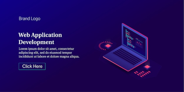 web application development conceptual banner