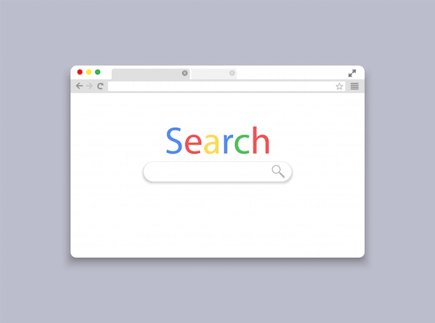 Web browser window to search.