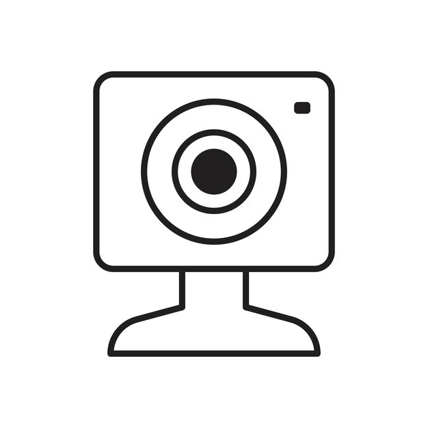Web camera icon Simple thin outline