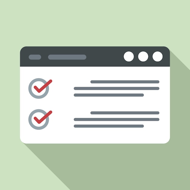 Web checklist icon Flat illustration of web checklist vector icon for web design