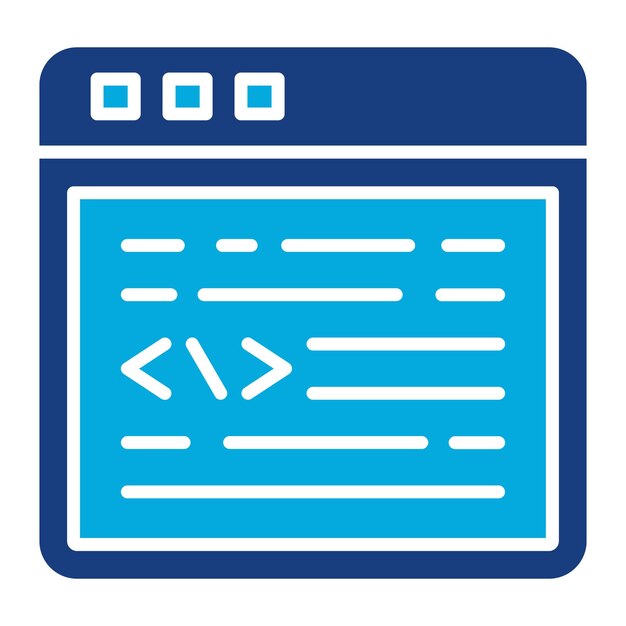 Web Coding Duotone Illustration