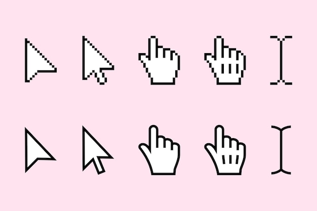web cursors arrows mouse
