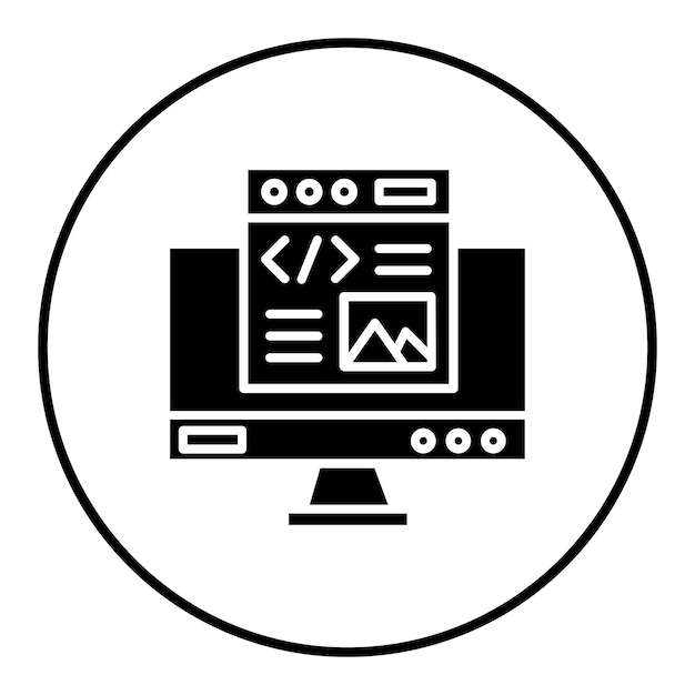 Web Design vector icon Can be used for Coding and Development iconset