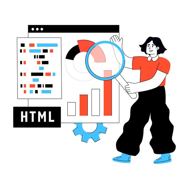 Web Developer Analyzing Code and Data for Website Optimization