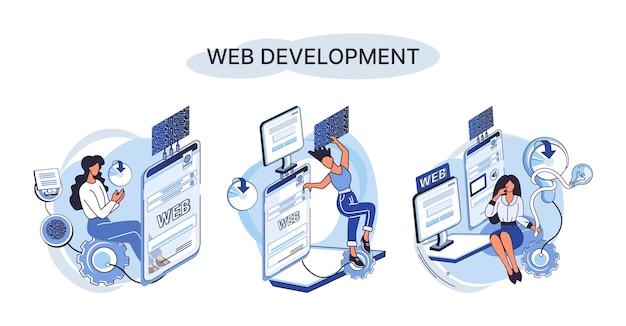 Web development coding and programming Creation digital Software mobile desktop platforms