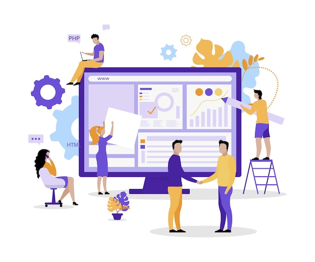 Web development team flat