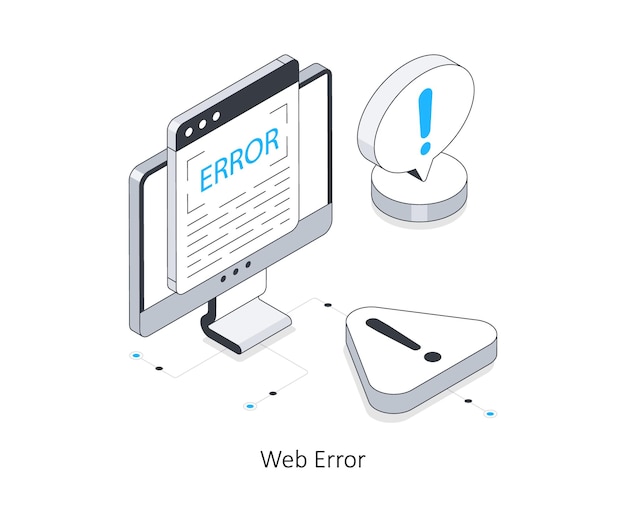Web Error isometric stock illustration EPS File stock illustration