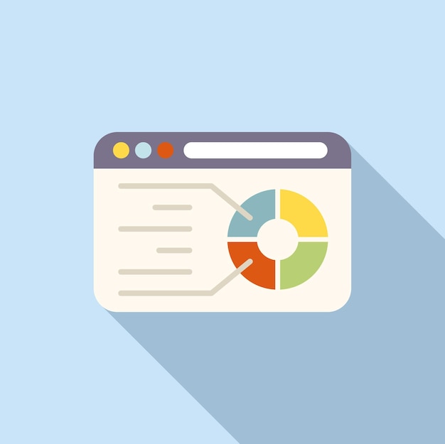 Web finance discount icon flat vector Credit increase Future analysis