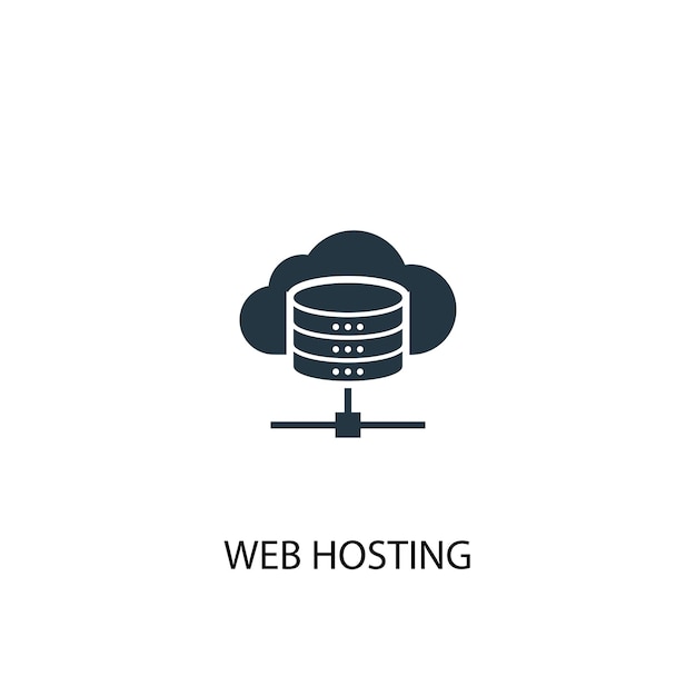 Web hosting icon. Simple element illustration. web hosting concept symbol design. Can be used for web and mobile.