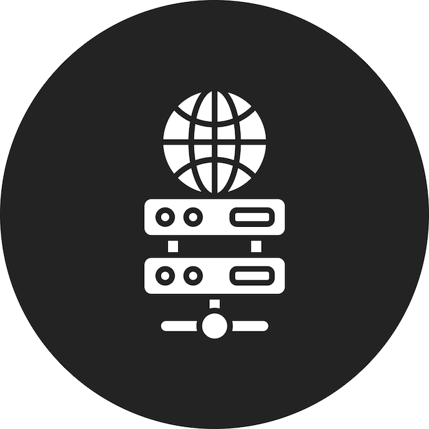 web hosting icon vector image can be used for data analytics