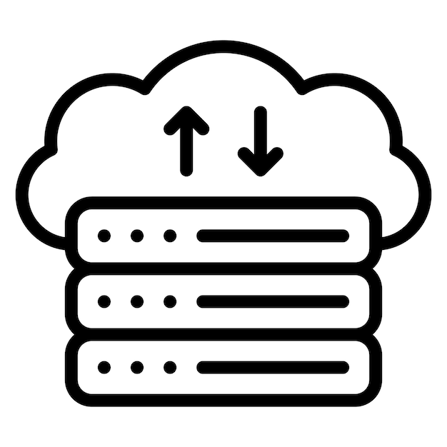 Web Hosting vector icon illustration of Web Hosting iconset
