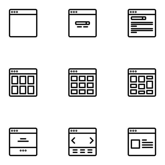 web icon set vector illustration design elements