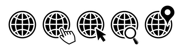 web icon setinternet icon set web click icons web icons search global icons globe with location