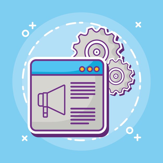 web interface and gear wheels