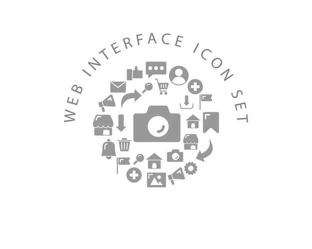Web interface icon set design