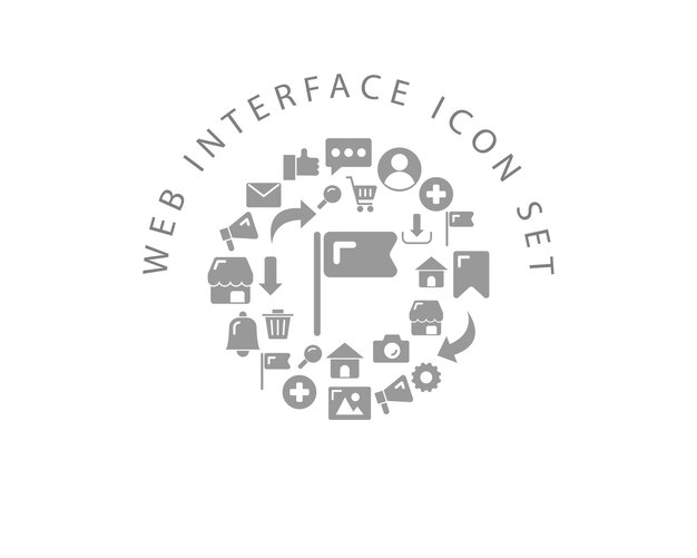 Web interface icon set design