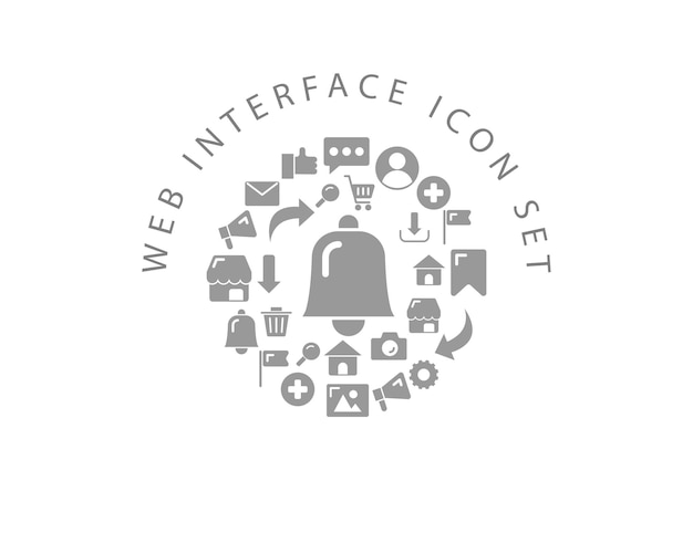 Web interface icon set design