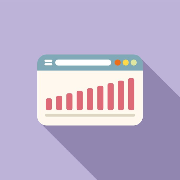 Web investor icon flat vector Finance success Invest plan