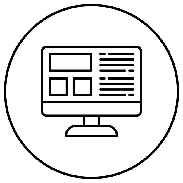 Web Layout icon vector image Can be used for Coding and Development