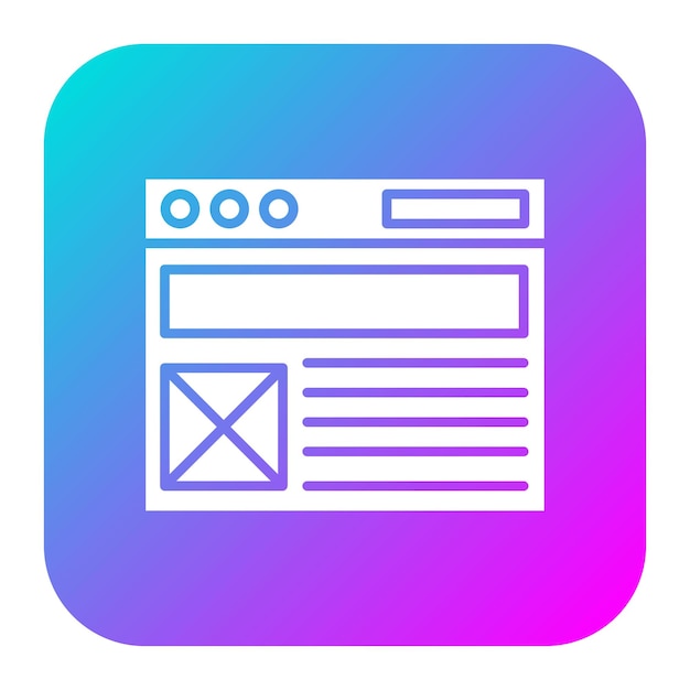Web Layout vector icon Can be used for Coding and Development iconset