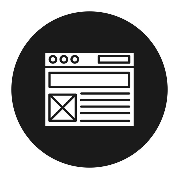 Web Layout vector icon Can be used for Coding and Development iconset