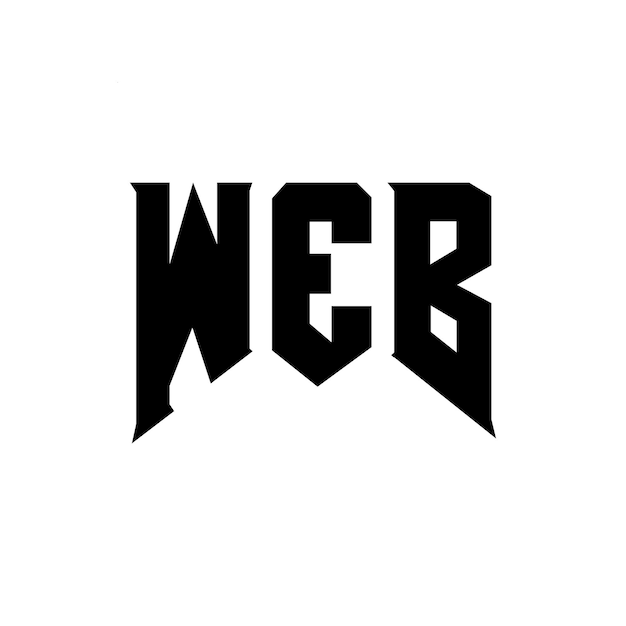 WEB letter logo design for technology company WEB logo design black and white color combination WEB logo WEB vector WEB design WEB icon WEB alphabet WEB typography logo design