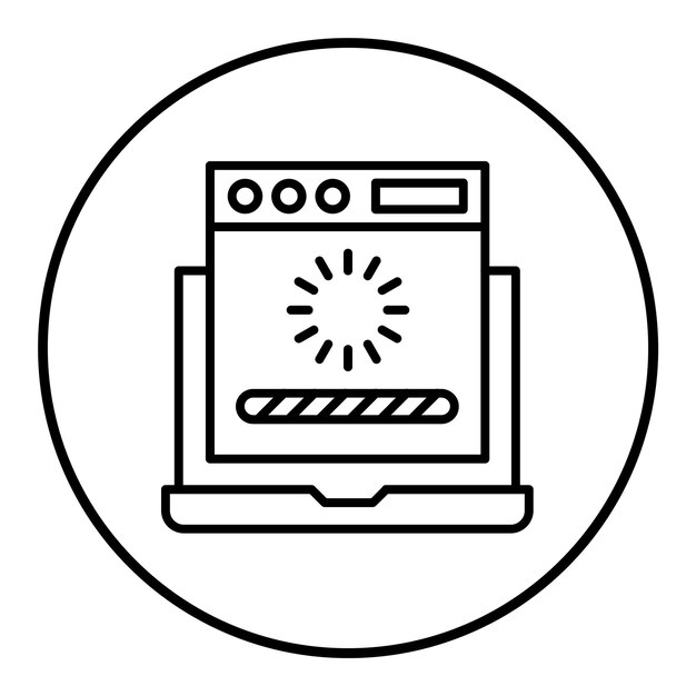 Web Loading vector icon Can be used for Coding and Development iconset