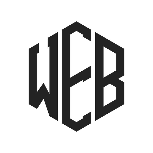 WEB Logo Design Initial Letter WEB Monogram Logo using Hexagon shape