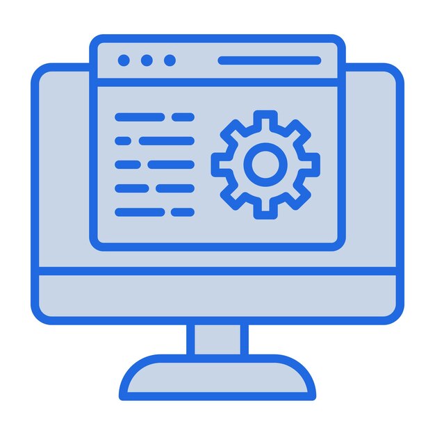 Web Maintenance Blue Tone Illustration