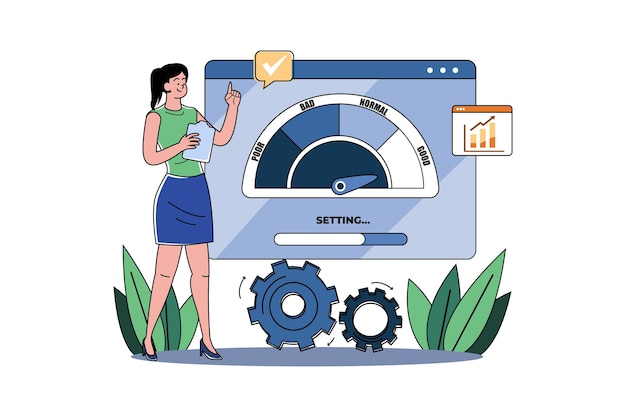 Web Performance Illustration concept on white background