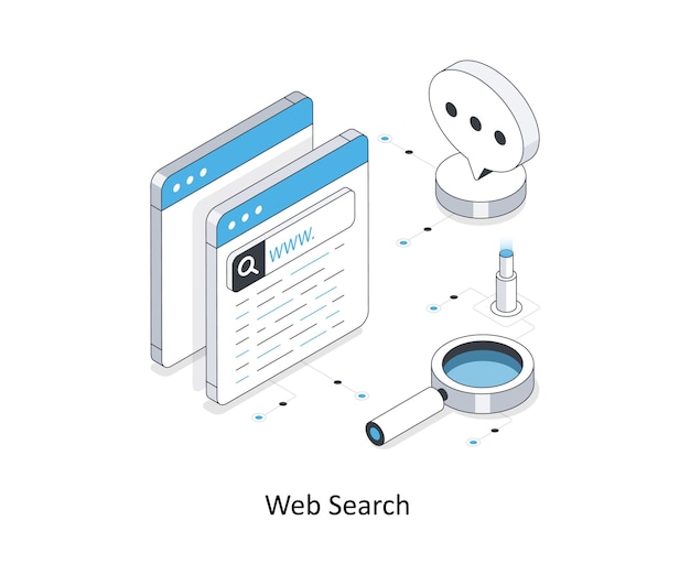 Web Search isometric stock illustration EPS File stock illustration