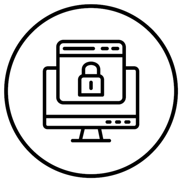 Web security Vector Icon Design Illustration